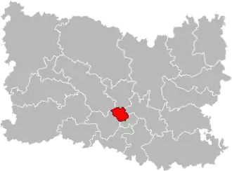 Kanton na mapě departementu Oise