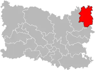 Kanton na mapě departementu Oise