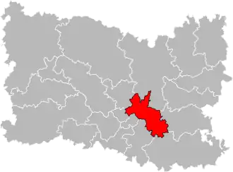 Kanton na mapě departementu Oise