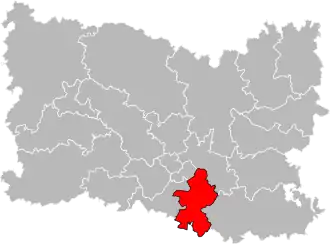 Kanton na mapě departementu Oise