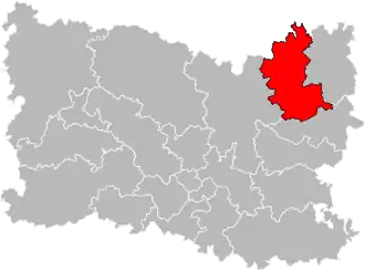 Kanton na mapě departementu Oise