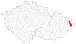 Politický okres Frýdek na mapě