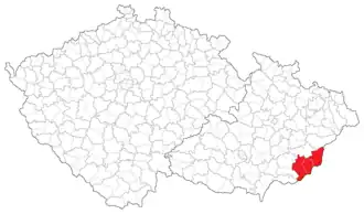 Politický okres Uherský Brod na mapě