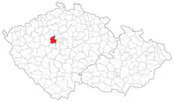 Okres Unhošť na mapě