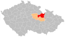 Okres Ústí nad Orlicí na mapě