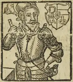 Oldřich I. z Hradce (B. Paprocký, Zrcadlo slavného Markrabství moravského, 1593)