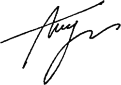 Oleksandr Turčynov Олександр Турчинов, podpis