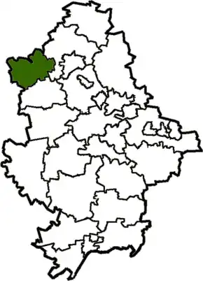 Poloha rajónu v Doněcké oblasti