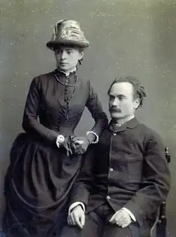 Jeho manželka, Olha Khoruzhynska (Ольга Франко), v roce 1886