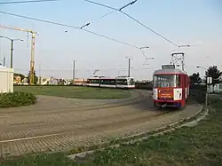 Konečná tramvaje v Neředíně