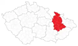 Olomoucký kraj na mapě