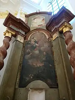 Oltář sv. Filipa Benizi – současný stav