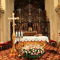 Oltář vambeřické baziliky Navštívení Panny Marie