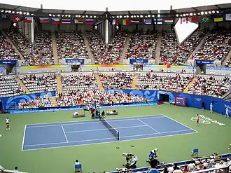 Lotosový kurt během LOH 2008