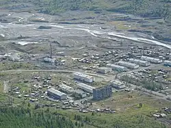 Letecký pohled na Omčak