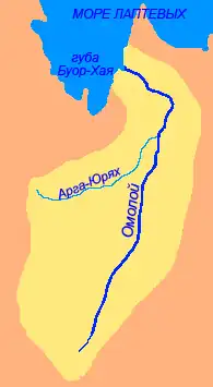 Mapa řeky a jejího povodí