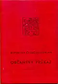 Titulní strana občanského průkazu vzor 53