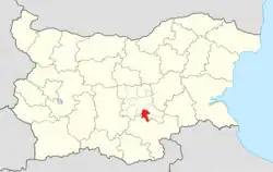 Obština na mapě Bulharska