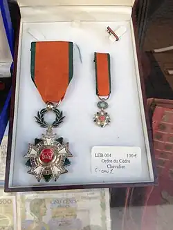 Insignie řádu v hodnosti rytíře