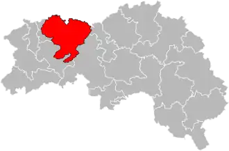 Kanton na mapě departementu Orne