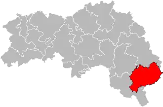 Kanton na mapě departementu Orne