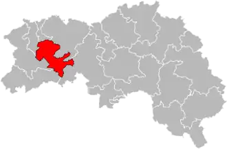 Kanton na mapě departementu Orne