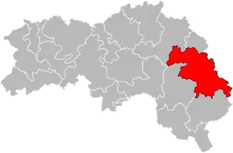 Kanton na mapě departementu Orne