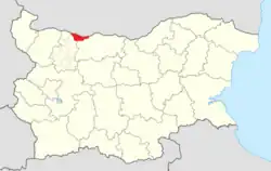 Obština na mapě Bulharska