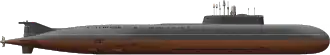 Nákres ponorky třídy Oscar II