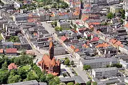 Ostrów Wielkopolski – centrum s náměstím