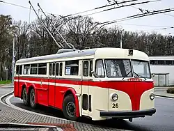 Historický trolejbus Tatra 400 v Ostravě