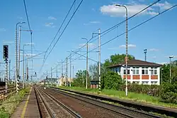 Celkový pohled na zastávku směrem k Bohumínu