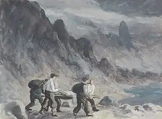 Snášení raněného horolezce (1929)