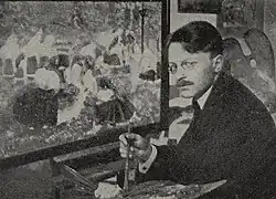 ak. mal. Otto Molitor při práci