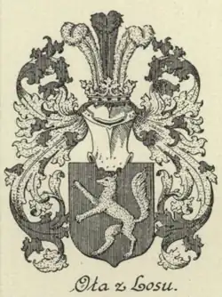 Erb Ottů z Losu (reprodukce V. Krále z Dobré Vody, 1891)