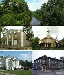 Významné památky a budovy v Otwocku: řeka Świder, divadlo Stefana Jaracza, radnice, gymnázium K. I. Gałczyńského a dům ve stylu „świdermajer“ na ulici Kościelna