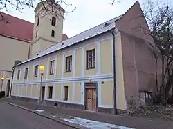 Overview of cultural monument Otmarova 20 (rectory) in Třebíč, Třebíč District.jpg