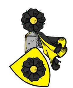 Erb Sezimů z Ústí tvoří pětilistá růže, stejně jako u ostatních Vítkovců. Používali černou nebo modrou růži ve zlatém poli.