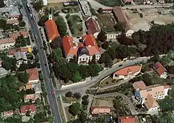 Letecký pohled na Pécel