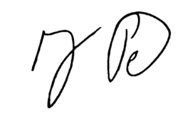 Péter Magyar, podpis