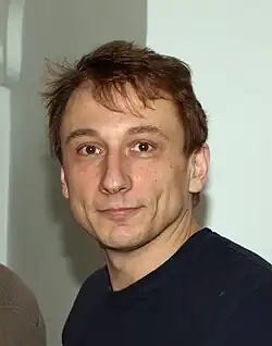 Petr Stach při novinářské konferenci seriálu Případy 1. oddělení