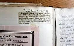 Z dobového tisku - o daru na pomník