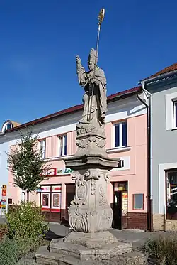 Socha svatého Kiliána v září 2019