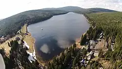 Přehradní nádrž Souš ze vzduchu