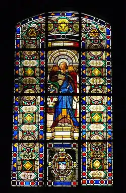 Vitráž v Paříži zobrazující bl. Alžbětu Francouzskou