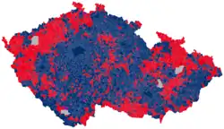 Výsledky 2. kola volby podle obcí