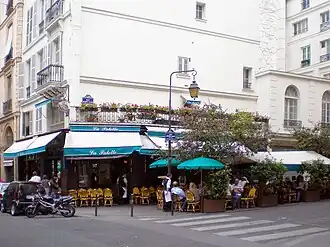 Restaurace La Palette na křižovatce Rue Jacques-Callot a Rue de Seine