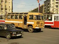 Autobus PAZ-3201 v Sankt Petěrburgu (býv. Leningrad)