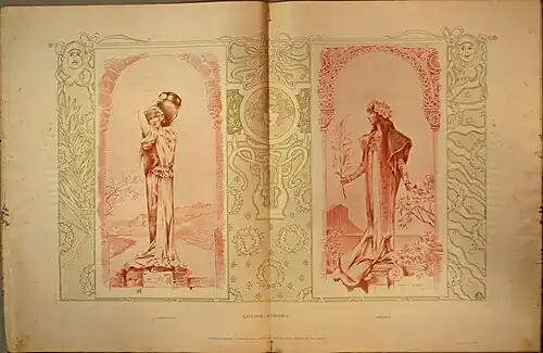 Panely ve foyer Divadla Sarah Bernhardt: La Samaritaine, Gismonda (1899)