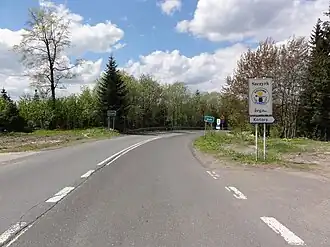 Úsek silnice vedoucí přes průsmyk Salmopol